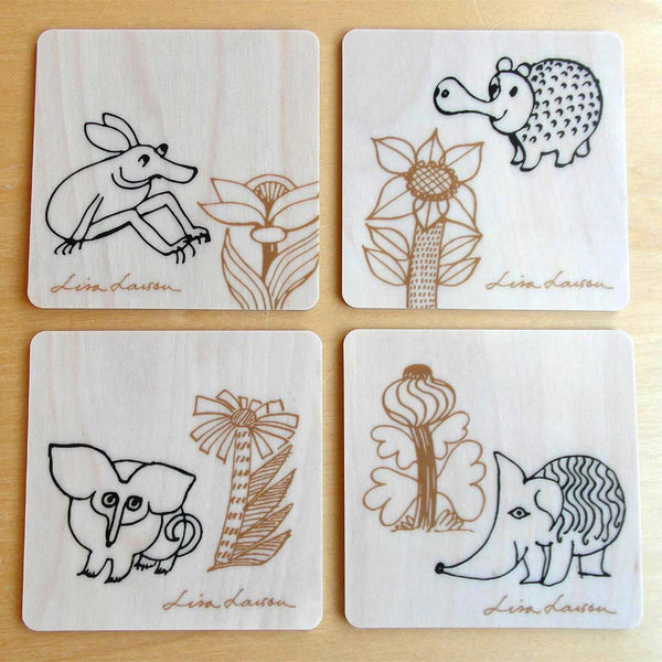 Glasunderlägg Okända Djur - Coasters