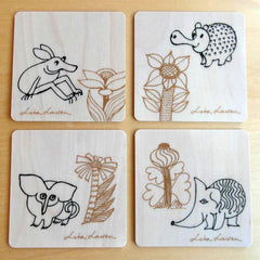 Glasunderlägg Okända Djur - Coasters